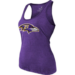 Lamar Jackson Majestic Threads Women's Name & Number Tri-Blend Tank Top - Baltimore Ravens Tops