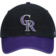 Black Colorado Rockies '47 Clean Up Adjustable Hat