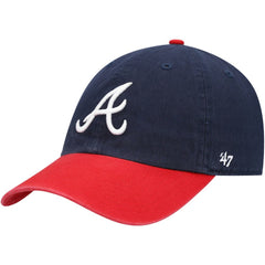 Navy Atlanta Braves '47 Clean Up Adjustable Hat