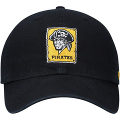 Black Pittsburgh Pirates '47 Logo Cooperstown Collection Clean Up Adjustable Hat