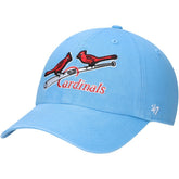 Light Blue St. Louis Cardinals '47 Logo Cooperstown Collection Clean Up Adjustable Hat