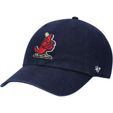 Navy St. Louis Cardinals '47 Logo Cooperstown Collection Clean Up Adjustable Hat