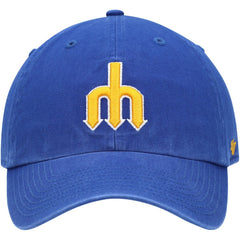 Royal Seattle Mariners '47 1977 Logo Cooperstown Collection Clean Up Adjustable Hat