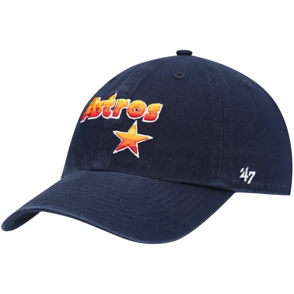 Navy Houston Astros '47 Logo Cooperstown Collection Clean Up Adjustable Hat
