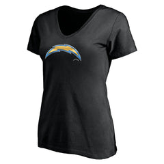 Women's Midnight Mascot Logo V-Neck T-Shirt - Los Angeles Chargers T-shirts
