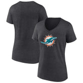 Women's Primary Team Logo V-Neck T-Shirt - Miami Dolphins T-shirts