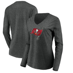 Women's Primary Logo Long Sleeve V-Neck T-Shirt - Tampa Bay Buccaneers T-shirts