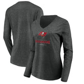 Women's Team Lockup Long Sleeve V-Neck T-Shirt - Tampa Bay Buccaneers T-shirts