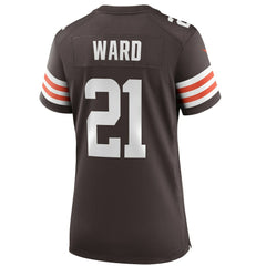 Denzel Ward Women's Player Game Jersey - Cleveland Browns Jerseys