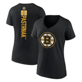 NHL David Pastrnak Boston Bruins Women's Playmaker V-Neck T-Shirt