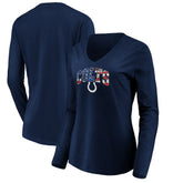 Women's Banner Wave V-Neck Long Sleeve T-Shirt - Indianapolis Colts T-shirts
