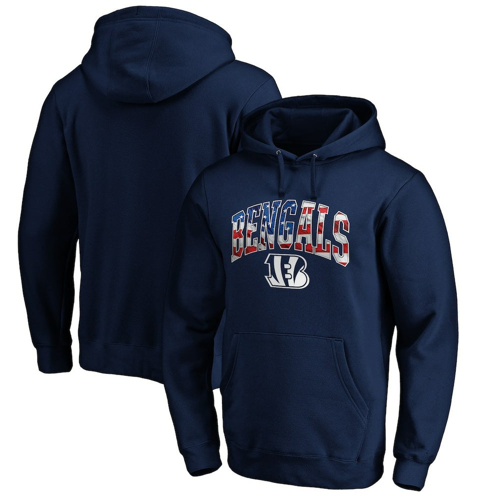 Banner Wave Fitted Pullover Hoodie - Cincinnati Bengals Hoodies