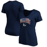 Golden State Warriors Women's Banner Wave V-Neck T-Shirt sale