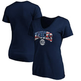 New York Knicks Women's Banner Wave V-Neck T-Shirt
