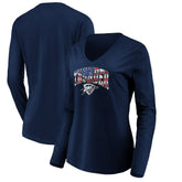 Oklahoma City Thunder Women's Banner Wave V-Neck Long Sleeve T-Shirt