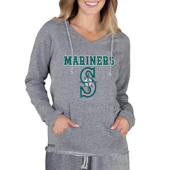 Gray Seattle Mariners Concepts Sport Women's Mainstream Terry Long Sleeve Hoodie Top