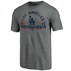 Gray Los Angeles Dodgers Team Freedom Tri-Blend T-Shirt