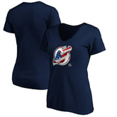 NHL New Jersey Devils Women's Banner Wave Logo V-Neck T-Shirt T-Shirt