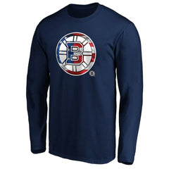 NHL Boston Bruins Banner Wave Logo Long Sleeve T-Shirt