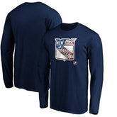 NHL New York Rangers Banner Wave Logo Long Sleeve T-Shirt