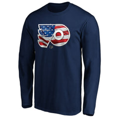 NHL Philadelphia Flyers Banner Wave Logo Long Sleeve T-Shirt