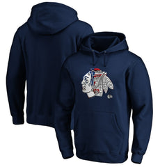 NHL Chicago Blackhawks Banner Wave Logo Pullover Hoodie