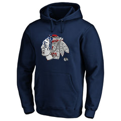 NHL Chicago Blackhawks Banner Wave Logo Pullover Hoodie