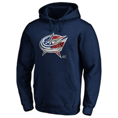 NHL Columbus Blue Jackets Banner Wave Logo Pullover Hoodie