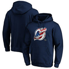 NHL New Jersey Devils Banner Wave Logo Pullover Hoodie