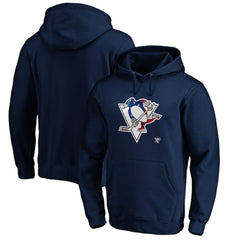 NHL Pittsburgh Penguins Banner Wave Logo Pullover Hoodie