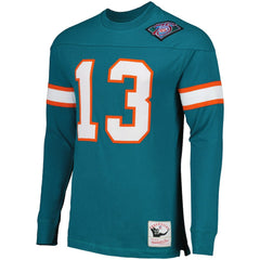 Dan Marino Throwback Retired Player Name & Number Long Sleeve Top - Miami Dolphins Tops