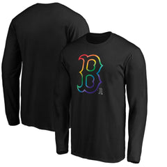 Black Boston Red Sox Team Pride Logo Long Sleeve T-Shirt