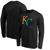 Black Kansas City Royals Team Pride Logo Long Sleeve T-Shirt