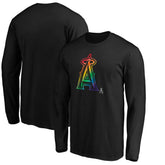 Black Los Angeles Angels Team Pride Logo Long Sleeve T-Shirt