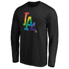 Black Los Angeles Dodgers Team Pride Logo Long Sleeve T-Shirt