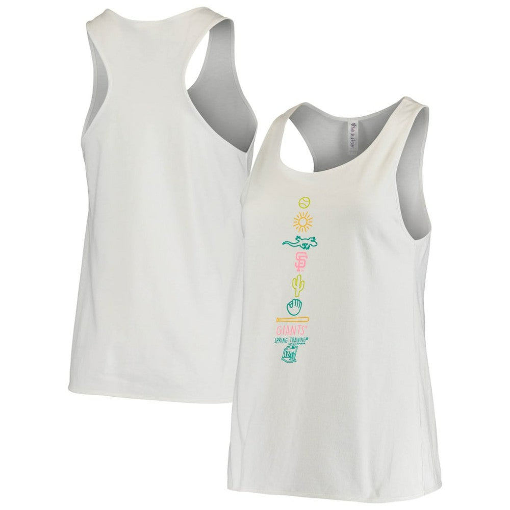 White San Francisco Giants Soft as a Grape Women's Spring Training Local Lineup Tank Top