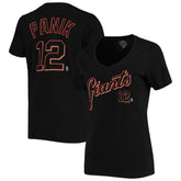 Joe Panik San Francisco Giants 5th & Ocean by New Era Women's Script Name and Number V-Neck T-Shirt Black