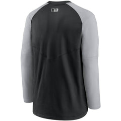 Black/Gray Chicago White Sox Nike Authentic Collection Pregame Performance Raglan Pullover Sweatshirt