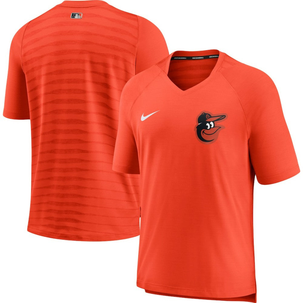 Orange Baltimore Orioles Nike Authentic Collection Pregame Performance V-Neck T-Shirt