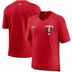 Red Minnesota Twins Nike Authentic Collection Pregame Performance V-Neck T-Shirt