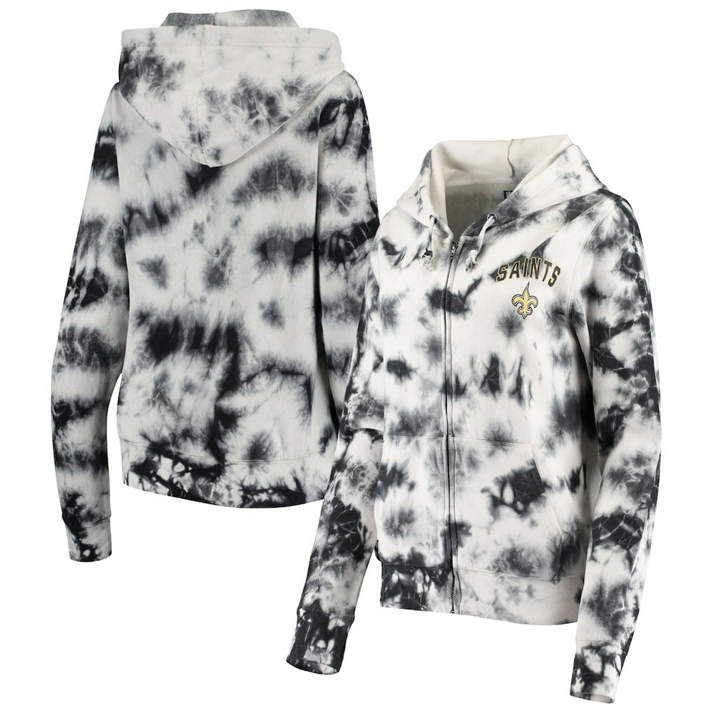 Women's Tie Dye Fleece Full-Zip Hoodie - New Orleans Saints Hoodies