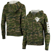Women's Raglan Full-Zip Hoodie - Los Angeles Rams Hoodies