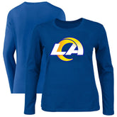 Women's Plus Size Primary Logo Long Sleeve Scoop Neck T-Shirt - Los Angeles Rams T-shirts