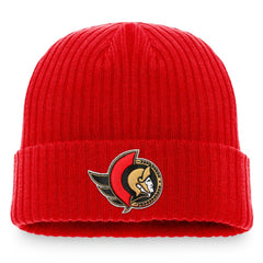 NHL Ottawa Senators Fanatics Core Primary Logo Cuffed Knit Hat