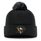 NHL Pittsburgh Penguins Fanatics Primary Logo Cuffed Knit Hat with Pom