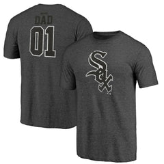Black Chicago White Sox Father's Day Greatest Dad Tri-Blend T-Shirt