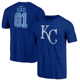 Royal Kansas City Royals Father's Day Greatest Dad Tri-Blend T-Shirt