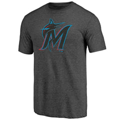 Black Miami Marlins Father's Day Greatest Dad Tri-Blend T-Shirt
