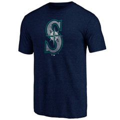 Navy Seattle Mariners Father's Day Greatest Dad Tri-Blend T-Shirt