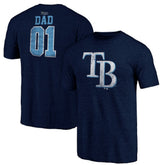 Navy Tampa Bay Rays Father's Day Greatest Dad Tri-Blend T-Shirt